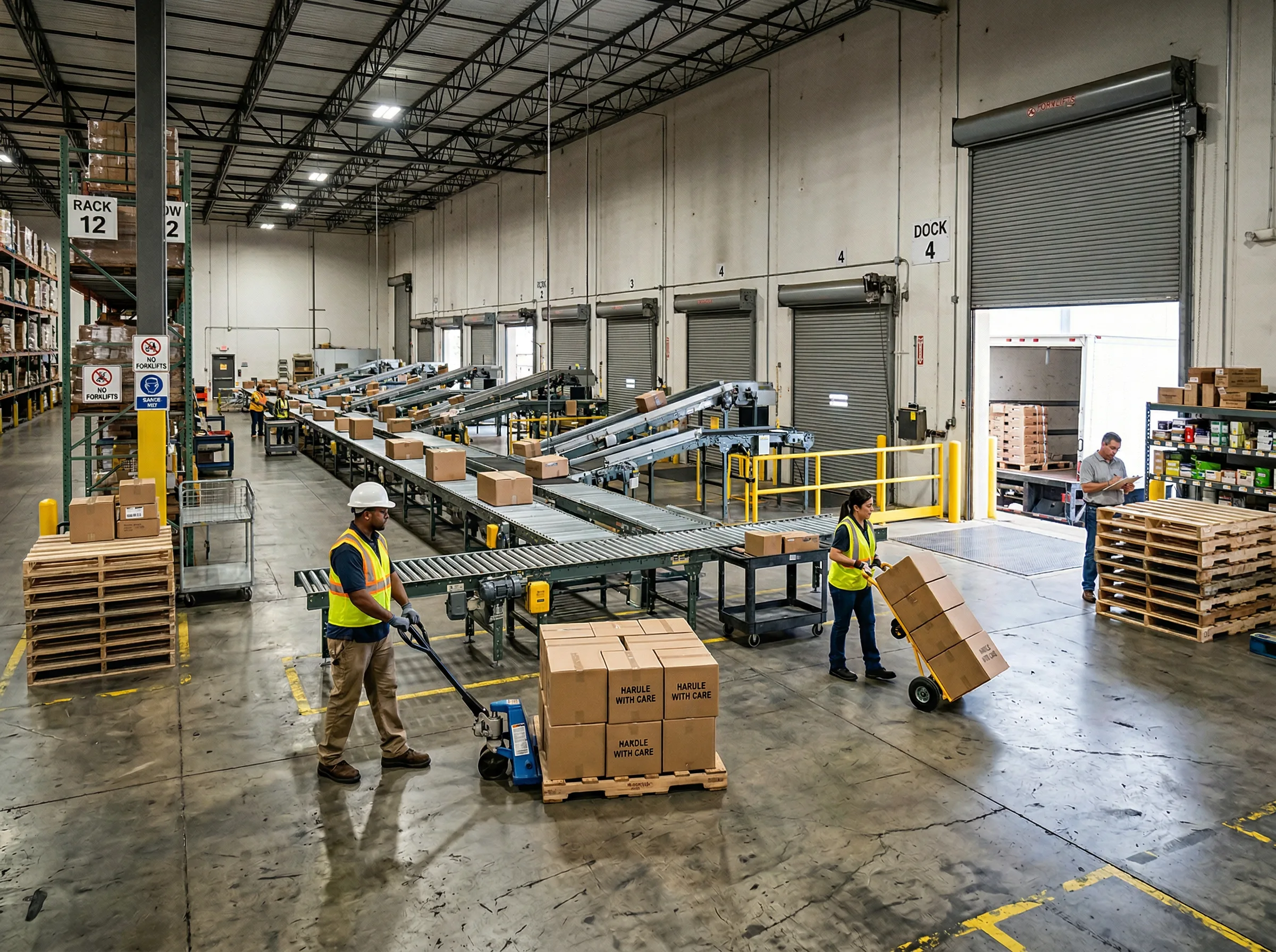Material handling equipment including conveyor systems in a Baltimore, MD warehouse
