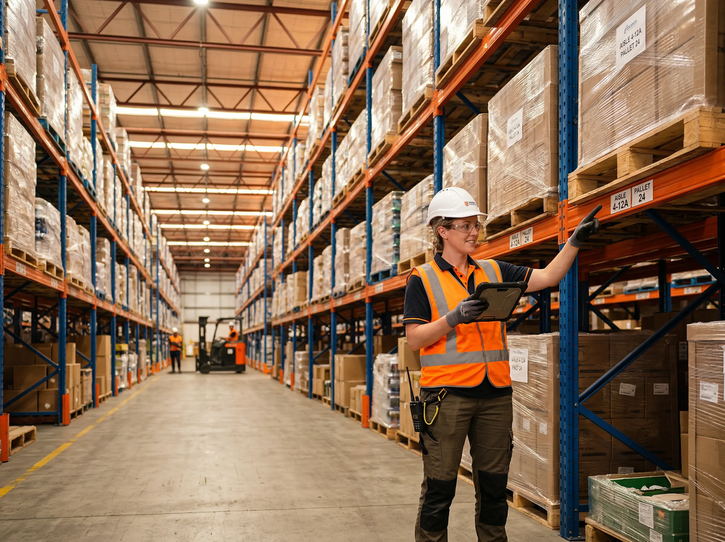 Baltimore Pallet Rack warehouse professional inspecting pallet racking system